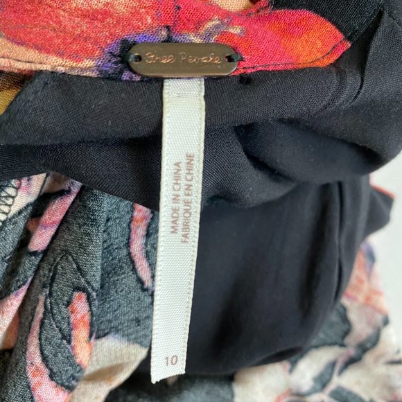 Free People - Tegan Mini Dress - Black Floral - Picture 4 of 7